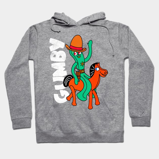 Vintage Distressed Gumby Hoodie by Black Wanted